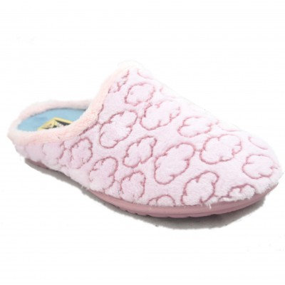 Rodevil 702 - Light Pink House Slippers for Women with Cloud Print