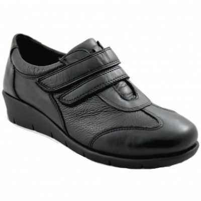 Doctor Cutillas 60303 - Zapatos de Mujer de Piel Deportivas con Dos Cierres de Velcro y Cuña