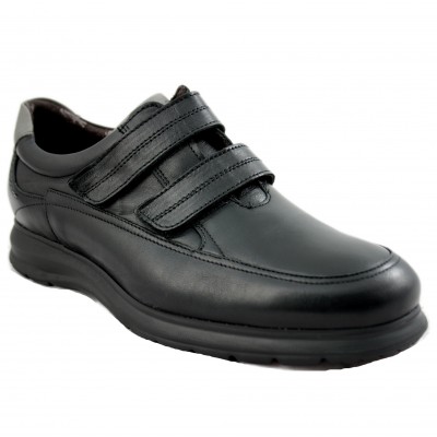 Fluchos F0608 - Black Men's Shoe with Velcro Closure Especially Comfortable